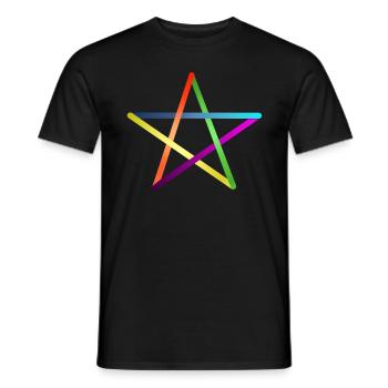 Dreiecke - Grafik - grafisches Design - Männer T-Shirt - Schwarz - Vorne - AI Model Male 178 light (178cm)