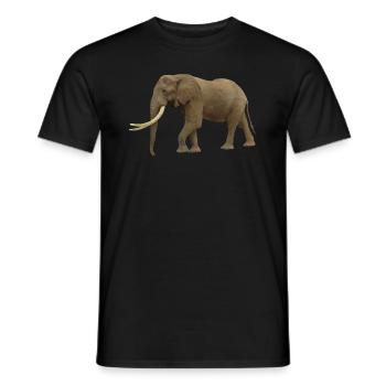 Elefant - Elefanten - Wildtiere in Afrika - Eli - Männer T-Shirt - Schwarz - Vorne - AI Model Male 178 light (178cm)