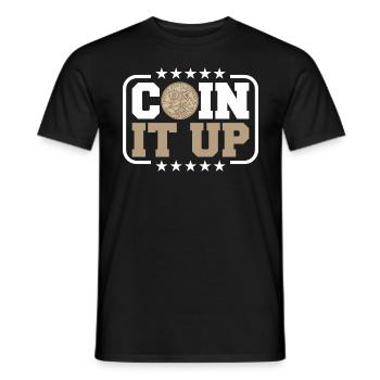 Coin Collector Numismatics Coin Collecting Coin Collection - Men's T-Shirt - black - Front - AI Model Male 178 light (178cm)