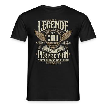 30 Geburtstag - Lebende Legende seit 30 Jahren - Männer T-Shirt - Schwarz - Vorne - AI Model Male 178 light (178cm)