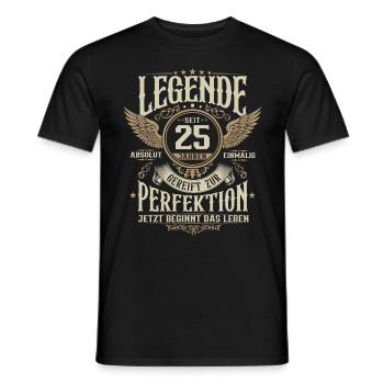 25 Geburtstag - Lebende Legende seit 25 Jahren - Männer T-Shirt - Schwarz - Vorne - AI Model Male 178 light (178cm)