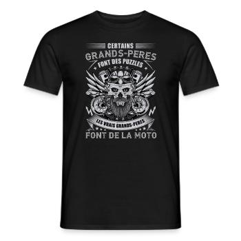 HUMOR OPA BIKER - Männer T-Shirt - Schwarz - Vorne - AI Model Male 178 light (178cm)