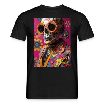 The Skull with Sunglasses - Skull, Totenkopf - Männer T-Shirt - Schwarz - Vorne - AI Model Male 178 light (178cm)