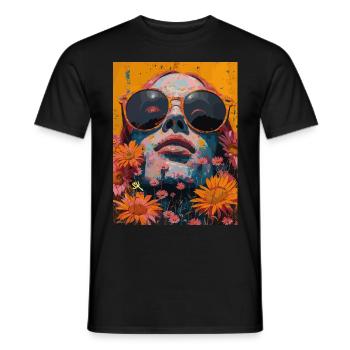 The Skull with Sunglasses - Skull, Totenkopf - Männer T-Shirt - Schwarz - Vorne - AI Model Male 178 light (178cm)
