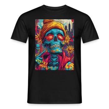 The Skull with Sunglasses - Skull, Totenkopf - Männer T-Shirt - Schwarz - Vorne - AI Model Male 178 light (178cm)