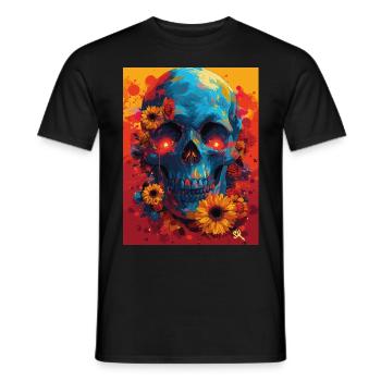 The Skull with Sunglasses - Skull, Totenkopf - Männer T-Shirt - Schwarz - Vorne - AI Model Male 178 light (178cm)