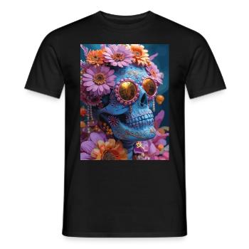 The Skull with Sunglasses - Skull, Totenkopf - Männer T-Shirt - Schwarz - Vorne - AI Model Male 178 light (178cm)