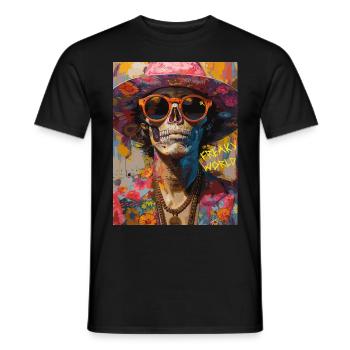 The Skull with Sunglasses - Skull, Totenkopf - Männer T-Shirt - Schwarz - Vorne - AI Model Male 178 light (178cm)