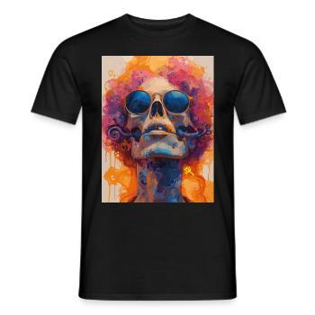 The Skull with Sunglasses - Skull, Totenkopf - Männer T-Shirt - Schwarz - Vorne - AI Model Male 178 light (178cm)