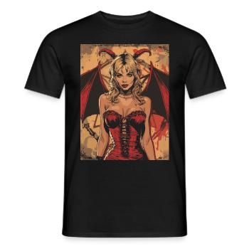 The Female Devil - Männer T-Shirt - Schwarz - Vorne - AI Model Male 178 light (178cm)