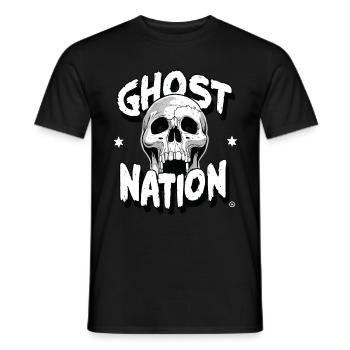 Ghost Nation, Geist, Totenkopf, Skull - Männer T-Shirt - Schwarz - Vorne - AI Model Male 178 light (178cm)