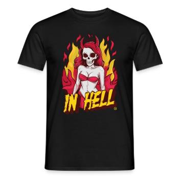 Female Devil - Alive, Skull, Totenkopf - Männer T-Shirt - Schwarz - Vorne - AI Model Male 178 light (178cm)