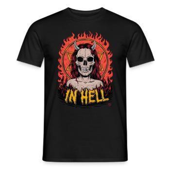 Female Devil - Hell, Skull, Totenkopf - Männer T-Shirt - Schwarz - Vorne - AI Model Male 178 light (178cm)