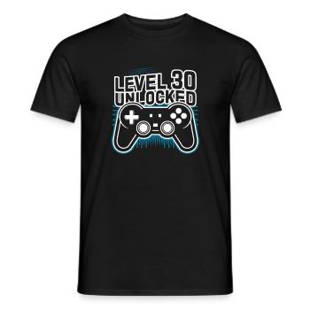 Level 30 Freigeschaltetes Geschenk zum 30. Geburtstag - Männer T-Shirt - Schwarz - Vorne - AI Model Male 178 light (178cm)