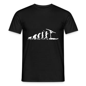Gymnastics Figure Partner Artistic Gymnastics - Men's T-Shirt - black - Front - AI Model Male 178 light (178cm)