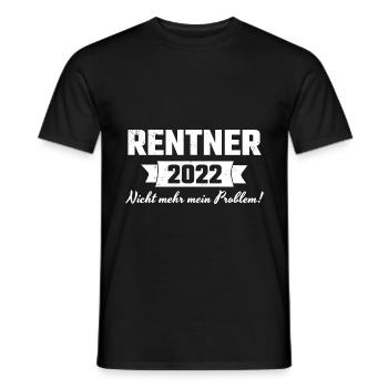 Rentner 2022 Nicht Mehr Mein Problem - Männer T-Shirt - Schwarz - Vorne - AI Model Male 178 light (178cm)
