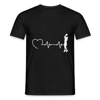 Basketteur basket-ball EKG basketteur - T-shirt homme - noir - Devant - AI Model Male 178 light (178cm)