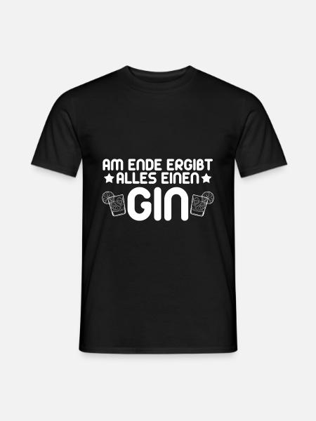 Gin - Gin Liebhaber GIN Spruch - Männer T-Shirt - Schwarz