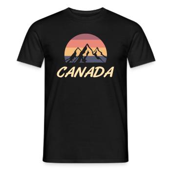 Le Canada - T-shirt homme - noir - Devant - AI Model Male 178 light (178cm)