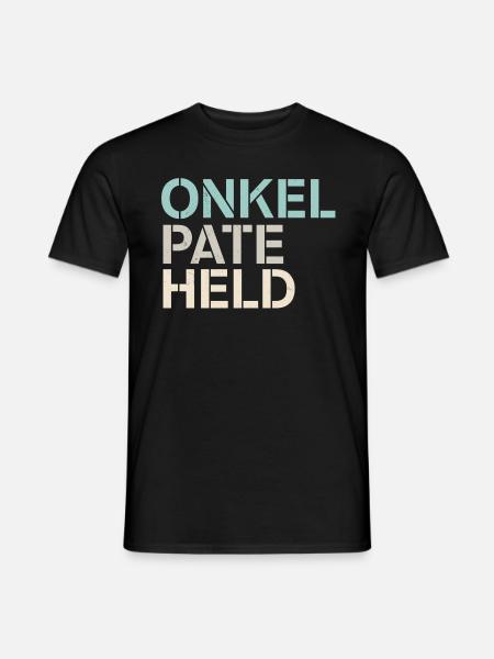 Bester Onkel Pate Held Du wirst Onkel Geschenk - Männer T-Shirt - Schwarz