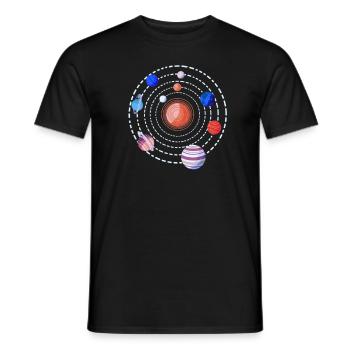 Solar system planets - Men's T-Shirt - black - Front - AI Model Male 178 light (178cm)