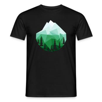 Wald und Berge - Männer T-Shirt - Schwarz - Vorne - AI Model Male 178 light (178cm)