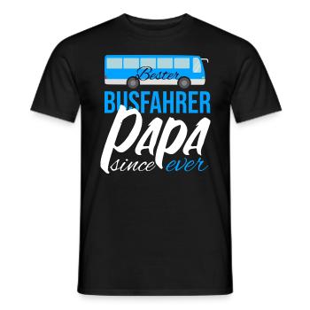 Busfahrer Papa Vater Schulbus Vatertag - Männer T-Shirt - Schwarz - Vorne - AI Model Male 178 light (178cm)