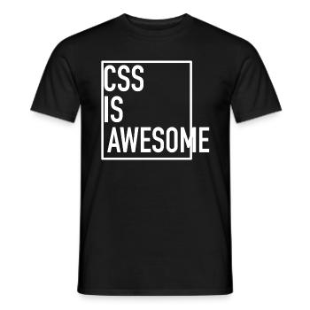 CSS is Awesome! (Even When It Overflows) - Männer T-Shirt - Schwarz - Vorne - AI Model Male 178 light (178cm)