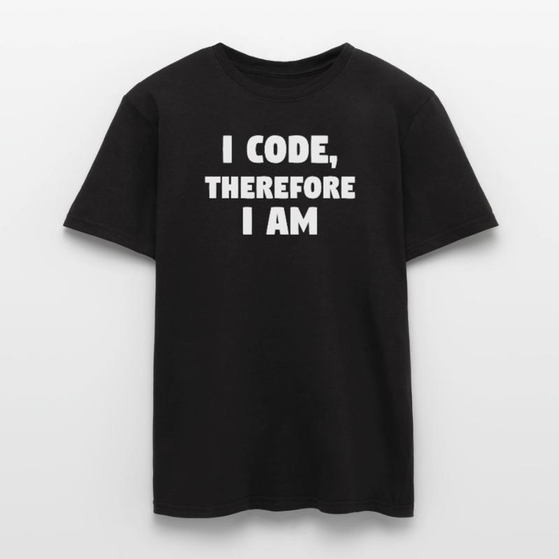 I Code, Therefore I Am! #ProgrammingLife Männer T-Shirt