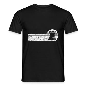 Retro Schach Schachspieler Schachmatt Schachfigur - Männer T-Shirt - Schwarz - Vorne - AI Model Male 178 light (178cm)