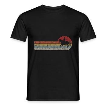 Dressage Équitation Cavaliers de dressage Équitation Équitation - T-shirt homme - noir - Devant - AI Model Male 178 light (178cm)