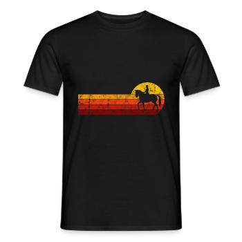 Dressage Équitation Cavaliers de dressage Équitation Équitation - T-shirt homme - noir - Devant - AI Model Male 178 light (178cm)