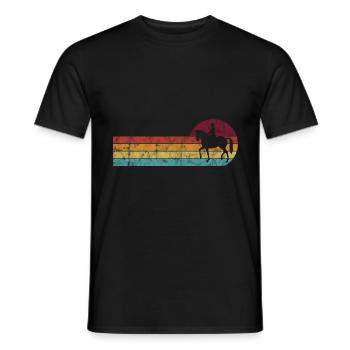 Dressage Dressage Rider Riding Horse - Men's T-Shirt - black - Front - AI Model Male 178 light (178cm)