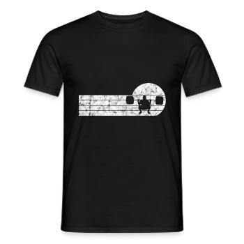 Bodybuilding Bodybuilder GYM Fitnessstudio Retro - Männer T-Shirt - Schwarz - Vorne - AI Model Male 178 light (178cm)
