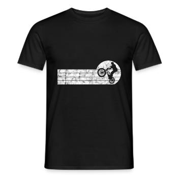 BMX Vélo Vélo Rétro Cadeau Vélo Motocross - T-shirt homme - noir - Devant - AI Model Male 178 light (178cm)