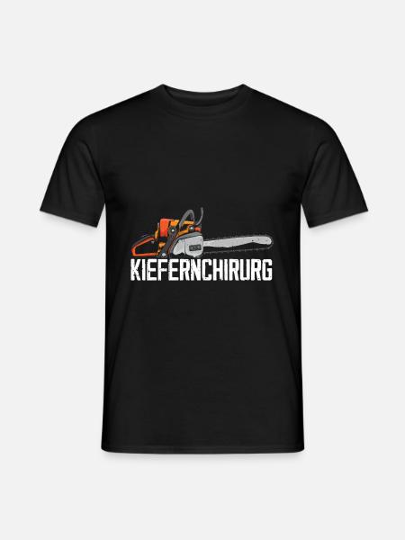 Kiefernchirurg Kettensäge Tischler Waldarbeiter Ge - Männer T-Shirt - Schwarz