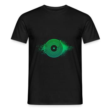 Vinyl Schallplatte Geschenk - Männer T-Shirt - Schwarz - Vorne - AI Model Male 178 light (178cm)