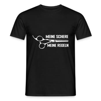 Meine Schere - Meine Regeln Friseur Salon Friseuri - Männer T-Shirt - Schwarz - Vorne - AI Model Male 178 light (178cm)