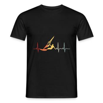 Surfen Windsurfen Windsurfing Windsurfer EKG - Männer T-Shirt - Schwarz - Vorne - AI Model Male 178 light (178cm)