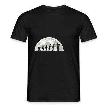 Flautist Evolution Flute - Men's T-Shirt - black - Front - AI Model Male 178 light (178cm)