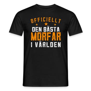 OFFICIELLEMENT LE MEILLEUR MORFAR DU MONDE - T-shirt homme - noir - Devant - AI Model Male 178 light (178cm)