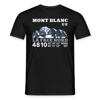 Tour du Mont Blanc France Italie Suisse Montagne - T-shirt homme - noir - Devant - AI Model Male 178 light (178cm)