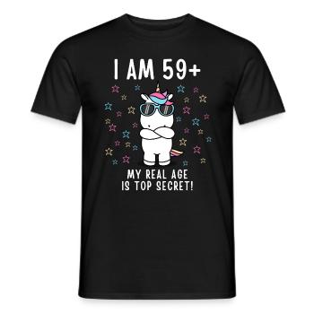 60. Geburtstag 60 Jahre Jahrgang 1961 - Männer T-Shirt - Schwarz - Vorne - AI Model Male 178 light (178cm)