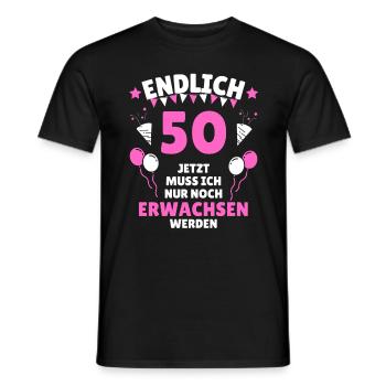 50. Geburtstag 50 Jahre Jahrgang 1971 - Männer T-Shirt - Schwarz - Vorne - AI Model Male 178 light (178cm)