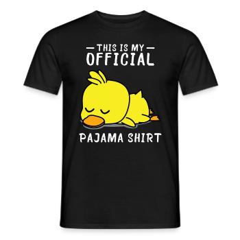 Duck Sleep Shirt Pajamas - Men's T-Shirt - black - Front - AI Model Male 178 light (178cm)
