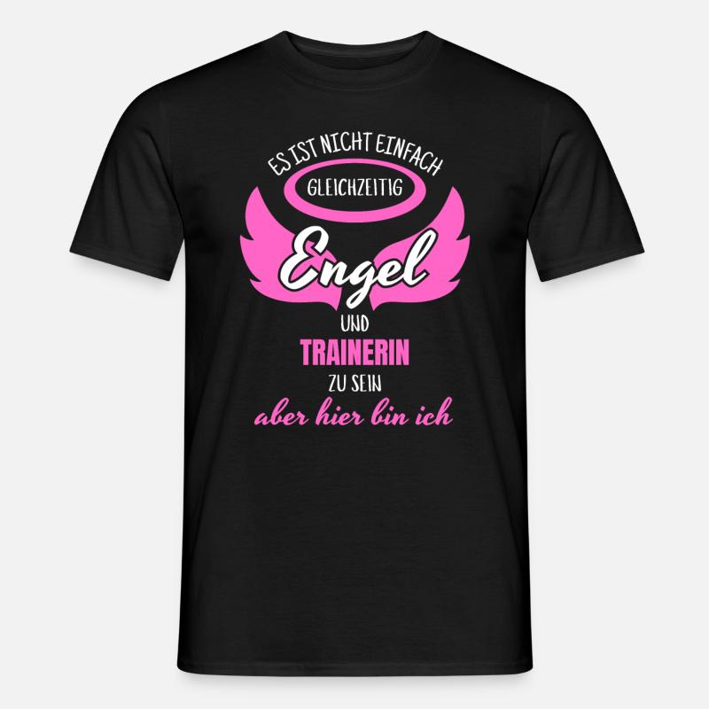 Trainerin Engel - Männer T-Shirt - Schwarz