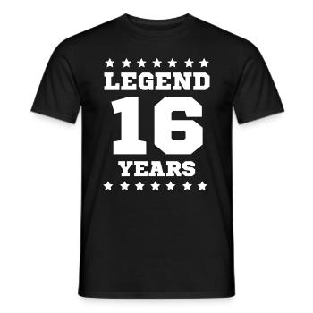 16. Geburtstag 16 Jahre 2005 Geschenk - Männer T-Shirt - Schwarz - Vorne - AI Model Male 178 light (178cm)