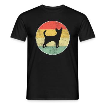 Chihuahua Hund Retro - Männer T-Shirt - Schwarz - Vorne - AI Model Male 178 light (178cm)
