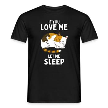 Chat endormi Cadeau amusant - T-shirt homme - noir - Devant - AI Model Male 178 light (178cm)