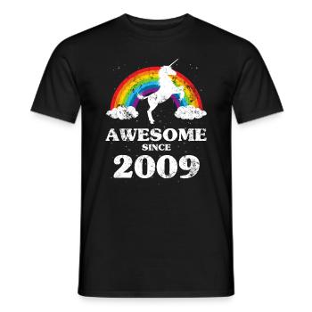 Vintage 2009 Year of Birth Birthday - Men's T-Shirt - black - Front - AI Model Male 178 light (178cm)